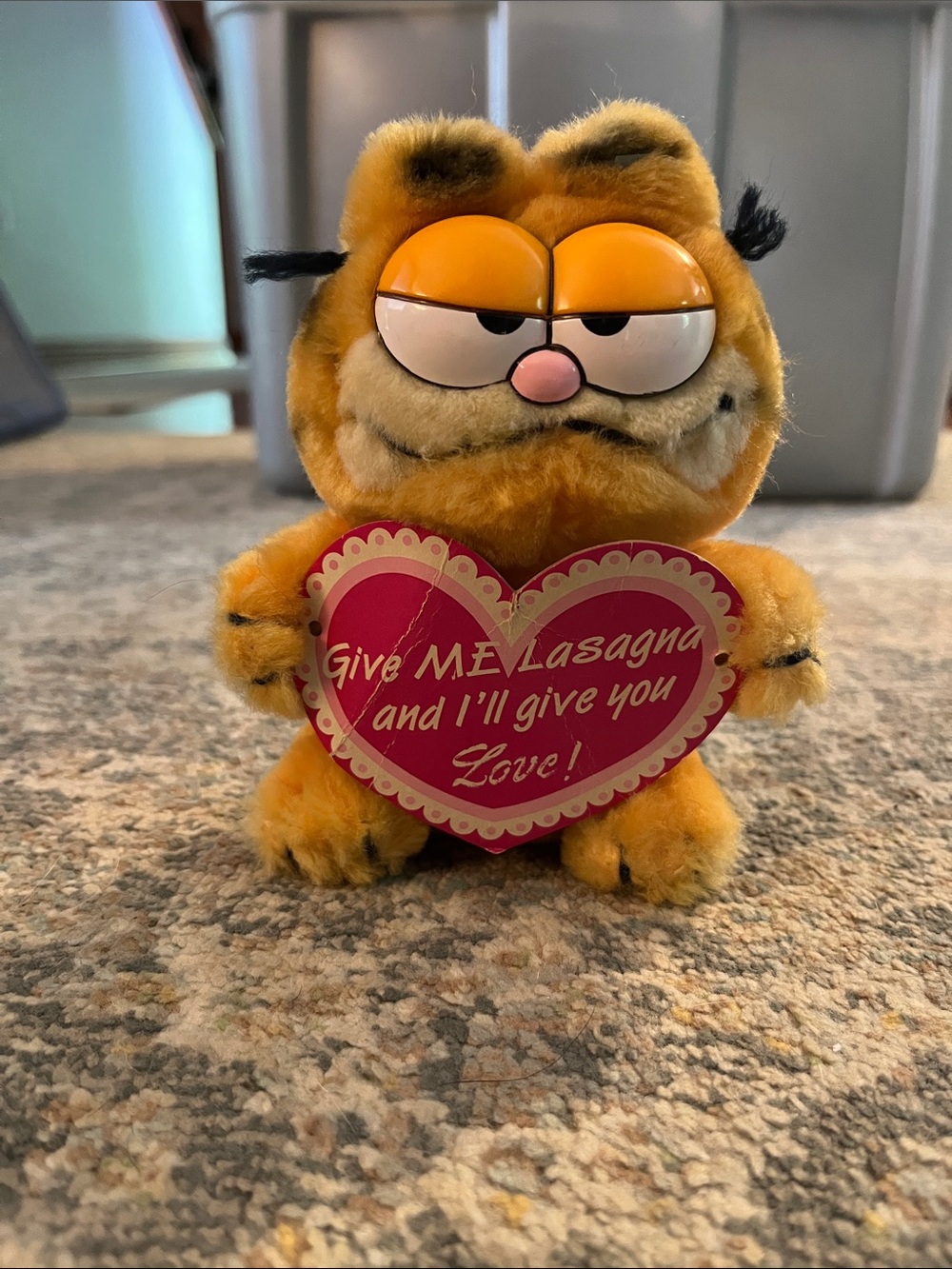 Rare 80s Vintage Garfield Plush Valentine